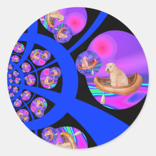 Adesivo Stickers: Roda na Viagem de Fantasia de Terrier