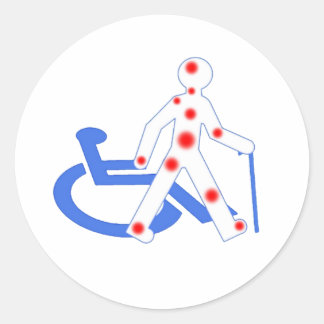 Adesivo Stickers Ronde Handicap invisible / Visible