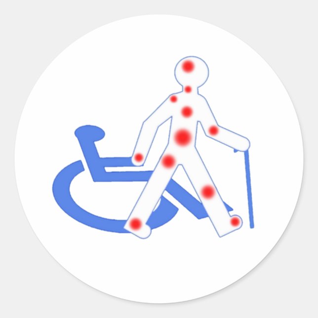 Adesivo Stickers Ronde Handicap invisible / Visible  (Frente)