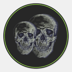 Adesivo Stickers-Skulls do Halloween