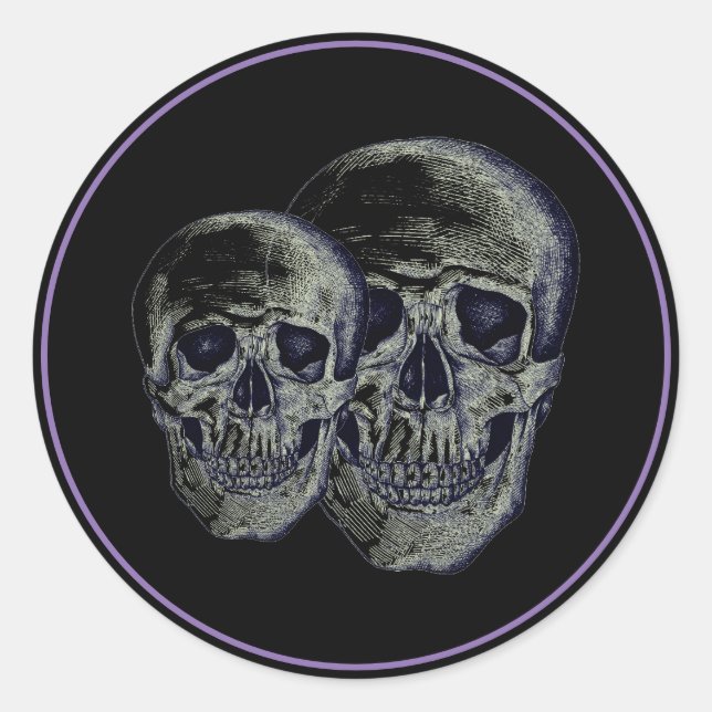 Adesivo Stickers-Skulls do Halloween (Frente)