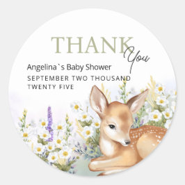 Adesivo Stickers thank you for baby shower.