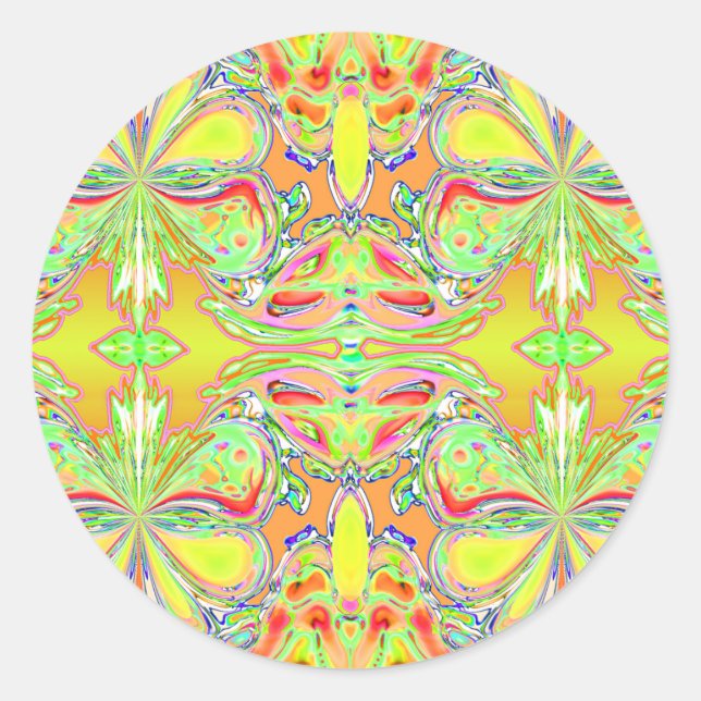 Adesivo Stickers "Yellow Butterfly Mandala" (Frente)
