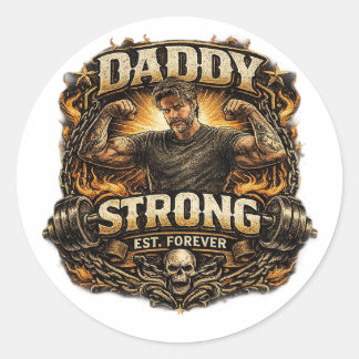 Adesivo StickerStrong Dad Funny Fitness Father Sticker Vin