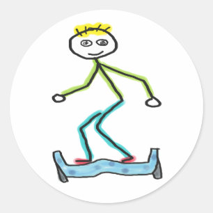 Adesivo Stickman de Hoverboard