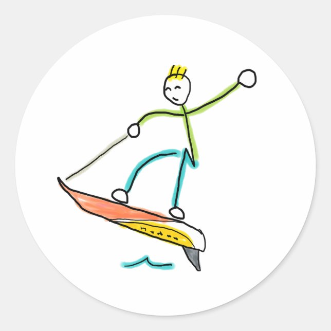 Adesivo Stickman de Jetboard (Frente)