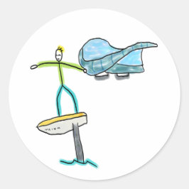 Adesivo Stickman de Wing Foiling