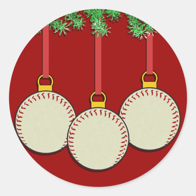 Adesivo Sticks de Baseball de Natal (Frente)