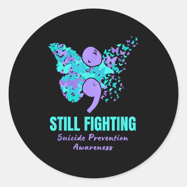 Adesivo Still Fighting Suicide Prevention Awareness Butter (Frente)
