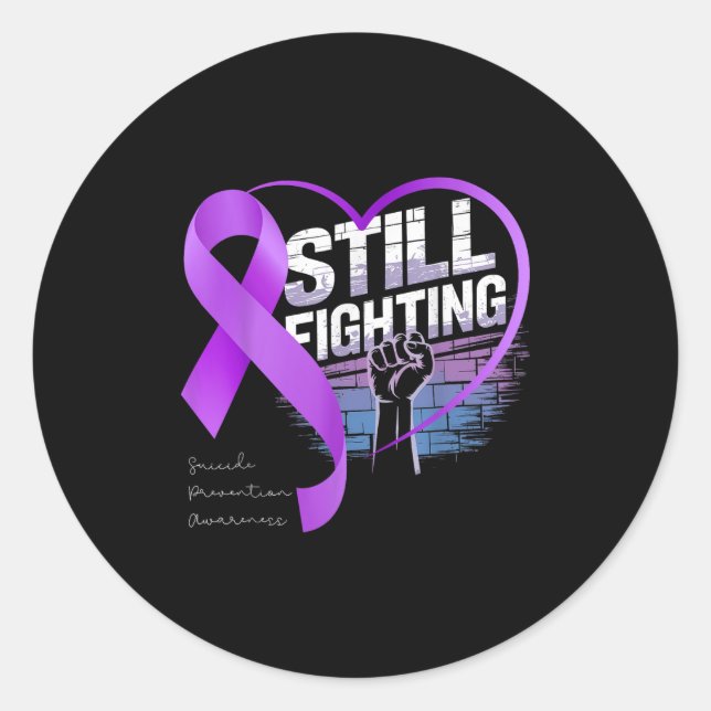 Adesivo Still Fighting Suicide Prevention Awareness Purple (Frente)