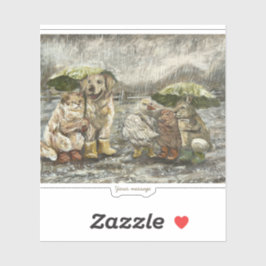 Adesivo Still Together Whimsical Farmhouse Animals Rainy 