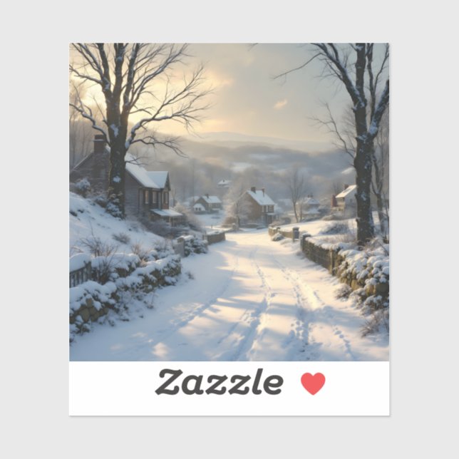 Adesivo Stillness After Snowfall - Square Vinyl (Folha)