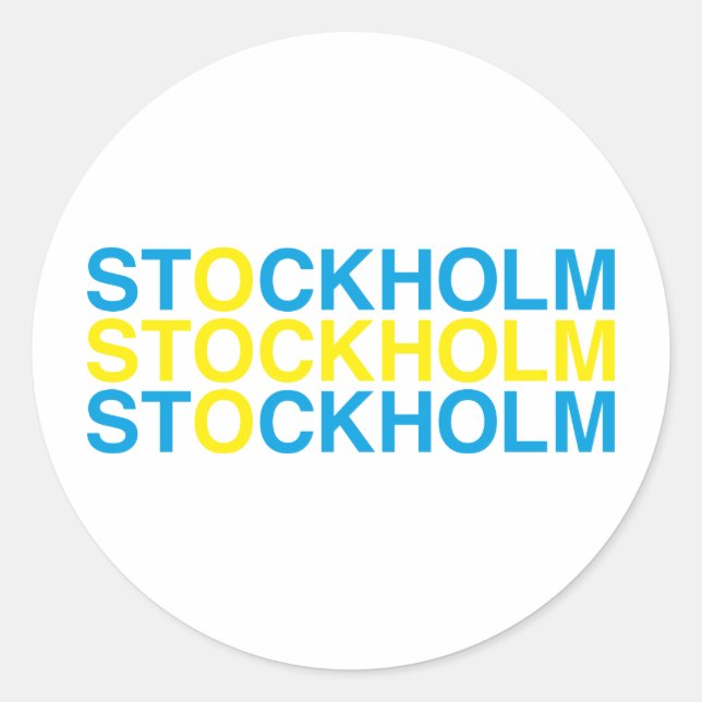 Adesivo STOCKHOLM Bandeira Sueca (Frente)