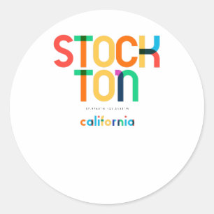 Adesivo Stockton Califórnia Meados do Século, Arte Pop,