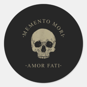Adesivo Stoic Filosofia Memento Mori Amor Fati Skull Stoi