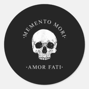 Adesivo Stoic Filosofia Memento Mori Amor Fati Skull Stoi