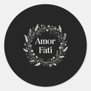Adesivo Stoic Minimalist Tee For Women Men Amor Fati Flora