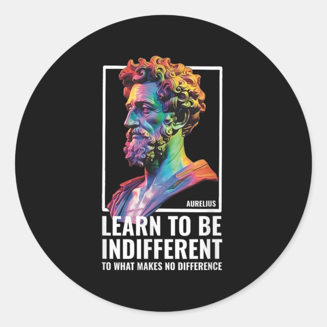 Adesivo Stoic Philosopher Wisdom Marcus Aurélio Filosoph (Frente)
