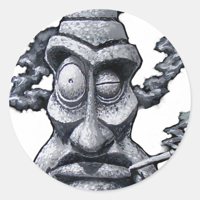 Adesivo Stone Smoker Tiki Man (Frente)