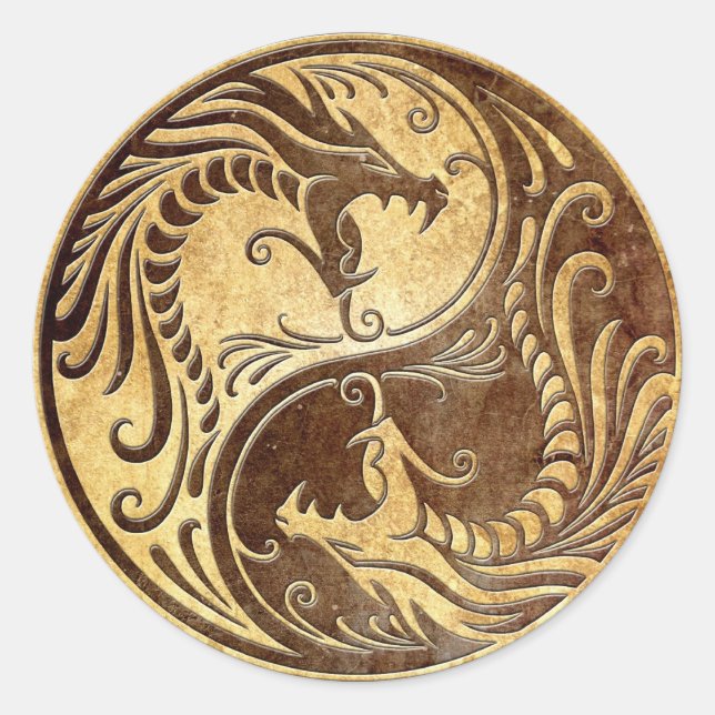 Adesivo Stone Yin Yang Dragon (Frente)