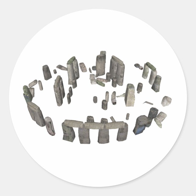 Adesivo Stonehenge: Modelo 3D: (Frente)