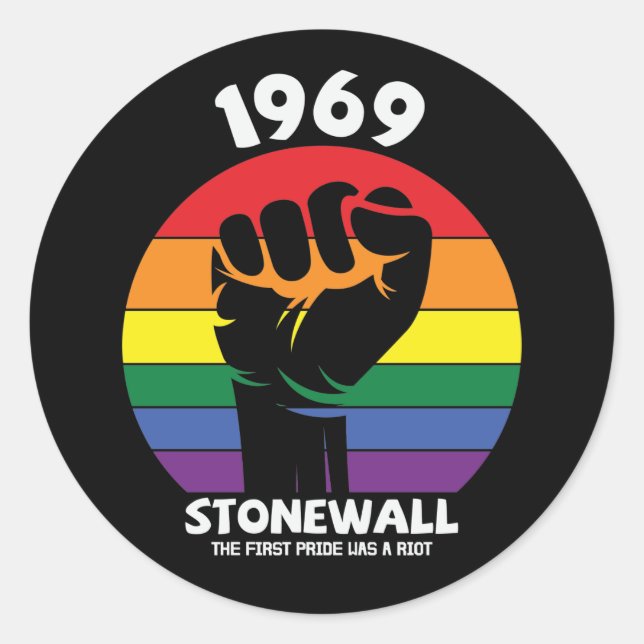 Adesivo Stonewall Riot Remembrance Orgulho gay (Frente)