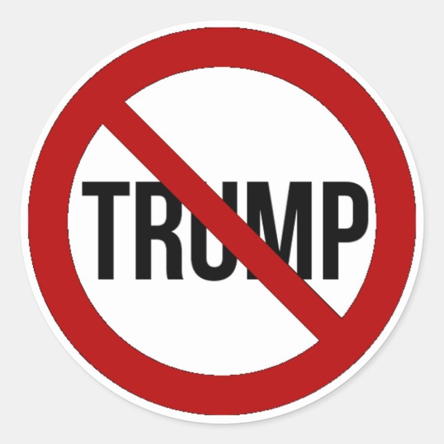 Adesivo Stop Donald Trump Anti-Trump 2016 (Frente)