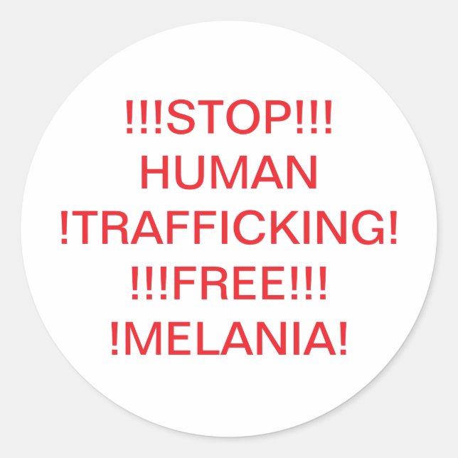 Adesivo STOP HUMAN TRAFFICKING Hankamer Artjunkhaus COMIC (Frente)