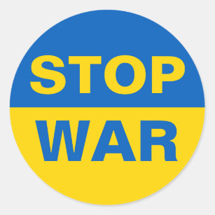 Adesivo Stop War Ucrânia Ucraniano