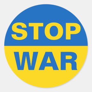 Adesivo Stop War Ucrânia Ucraniano