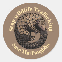 Adesivo Stop wildlife trafficking - Save the pangolin 