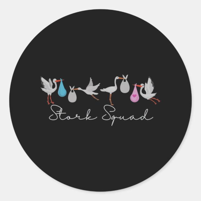 Adesivo Stork Squad Nurse Labor E Delivery Edition (Frente)