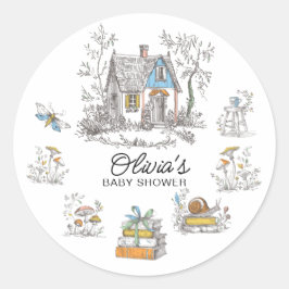 Adesivo Storybook Cottage Baby Shower Favor Sticker