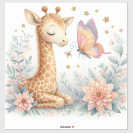 Adesivo Storybook Woodland Babings Giraffe Borboleta