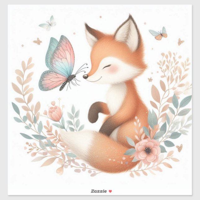 Adesivo Storybook Woodland Babs Fox E Butterfly (Folha)