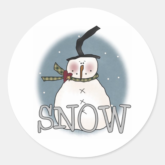 Adesivo Stovepipe Hat Snowman Holiday (Frente)