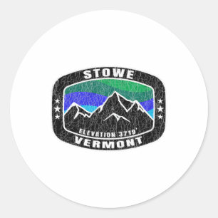 Adesivo Stowe Vermont T Camisa Vestida Esqui Tee Ski Sn
