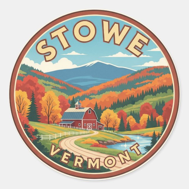 Adesivo Stowe Vermont Viagem (Frente)