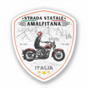 Adesivo Strada statale 163 Amalfitana apls italiano