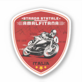 Adesivo Strada statale 163 Amalfitana presentes italiano