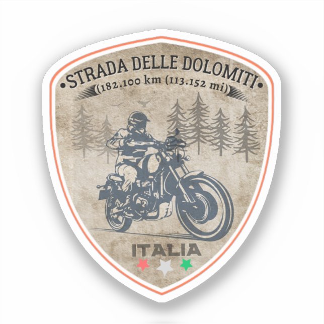 Adesivo Strada statale 48 delle Dolomiti (Frente)