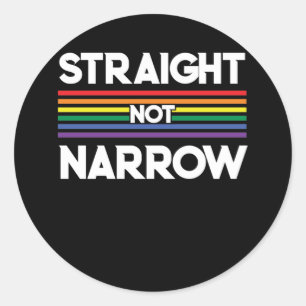 Adesivo Straight not Narrow Vintage LGBT Retro