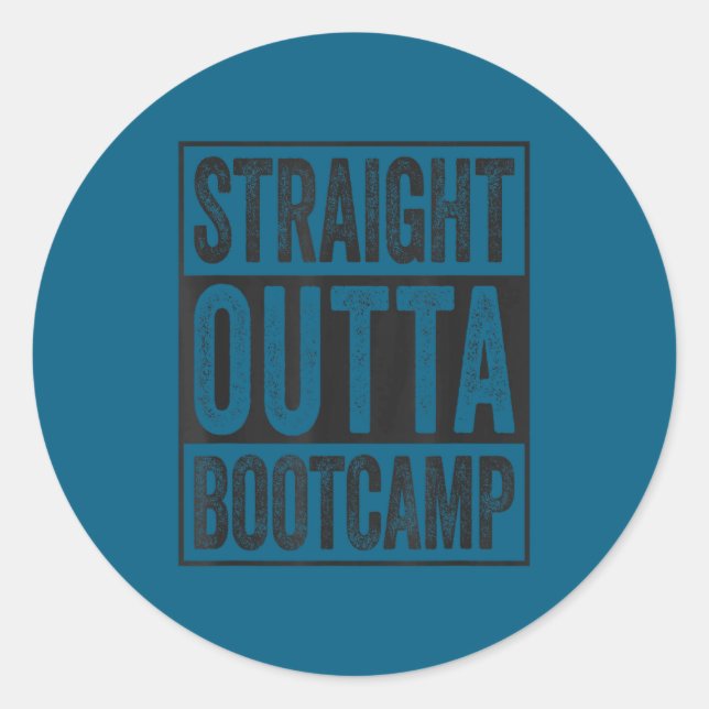 Adesivo Straight outta bootcamp soldier basic training (Frente)