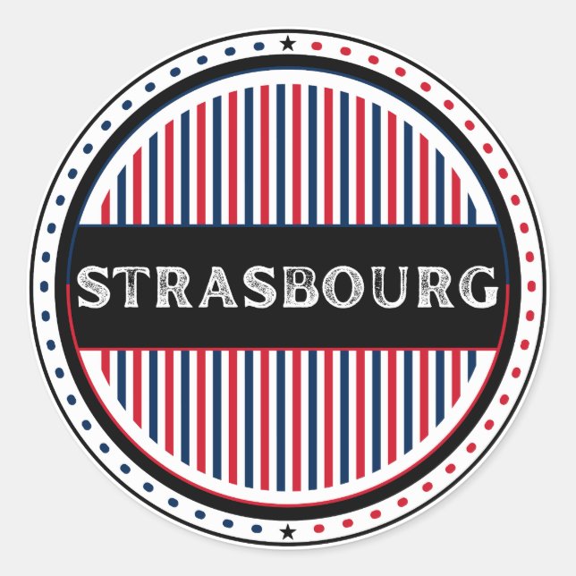 Adesivo Strasbourg City Pride Emblem – French Identity (Frente)