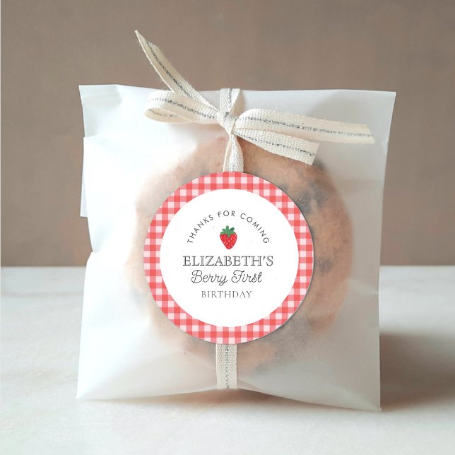 Adesivo Strawberry Berry First Picnic Birday (Criador carregado)