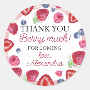 Adesivo Strawberry Berry Primeiro Aniversário