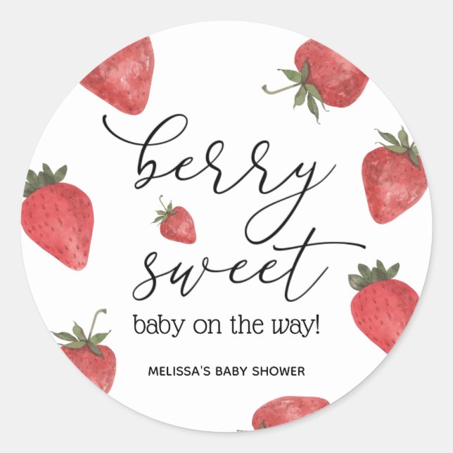 Adesivo Strawberry Berry Sweet Baby Favor (Frente)