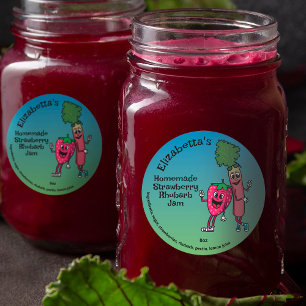 Adesivo Strawberry e Rhubarb Pals Jam Pie Cobbler