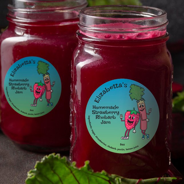 Adesivo Strawberry e Rhubarb Pals Jam Pie Cobbler (Criador carregado)