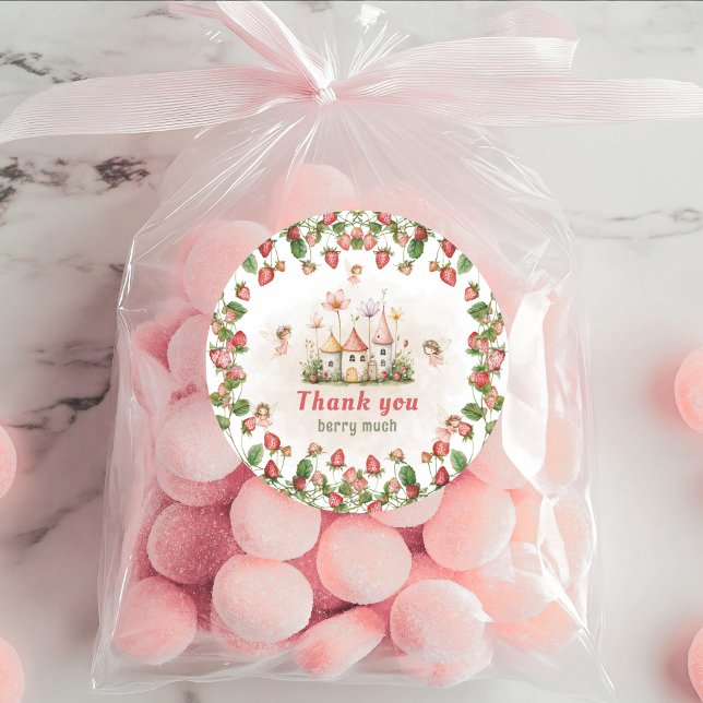 Adesivo Strawberry enchanted fairy garden Thank you (Criador carregado)